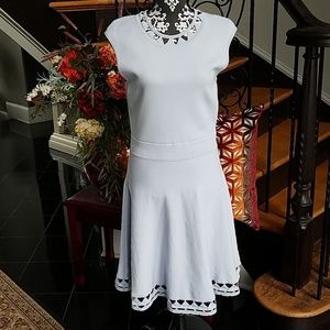 Ted Baker White Dress with Black Accents